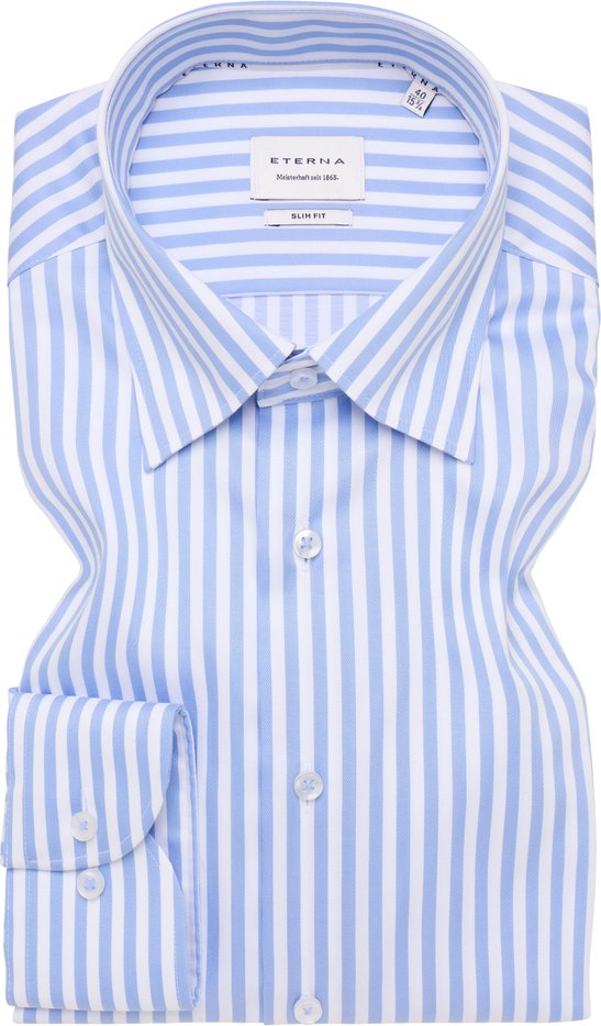 Thumbnail - SLIM FIT Hemd in hellblau gestreift