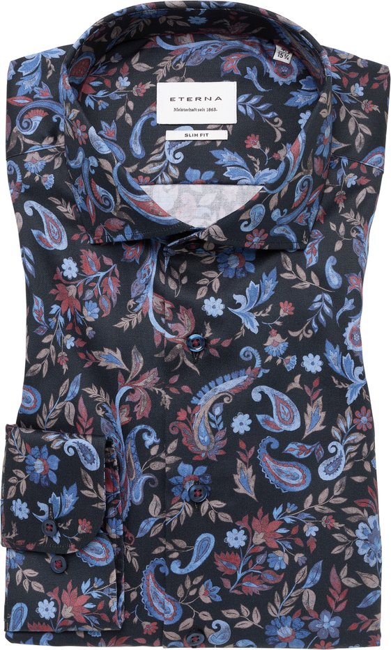 SLIM FIT Hemd in denim bedruckt