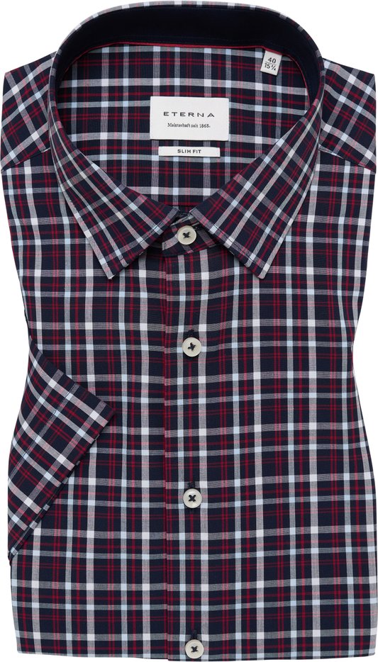 SLIM FIT Hemd in navy kariert