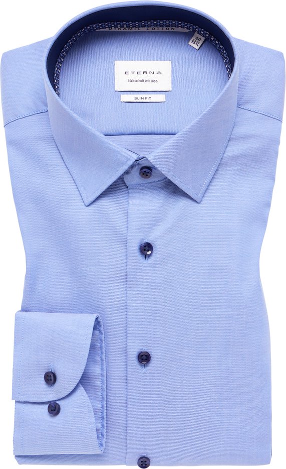 SLIM FIT Hemd in blau unifarben