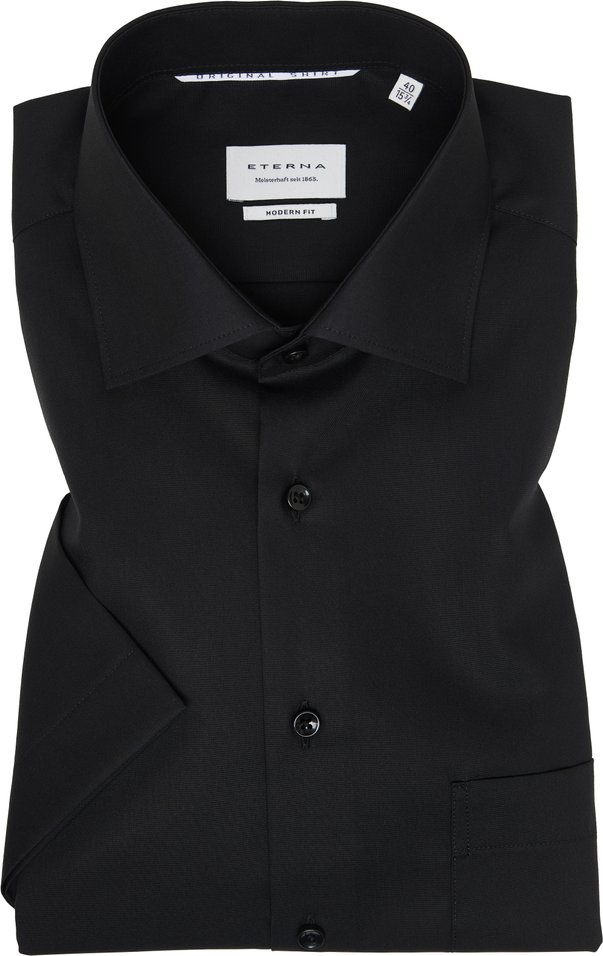 MODERN FIT Original Shirt in schwarz unifarben
