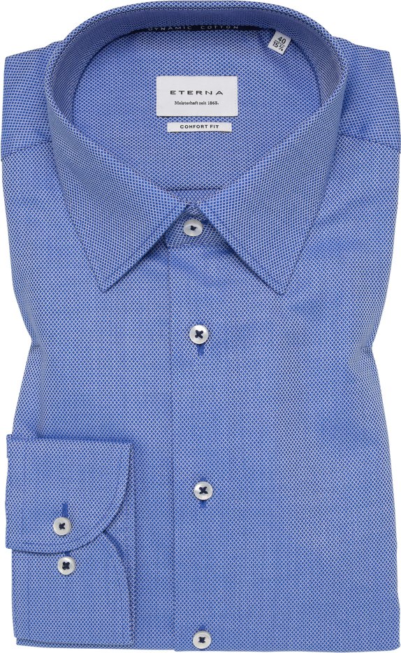 Thumbnail - COMFORT FIT Hemd in pastellblau strukturiert