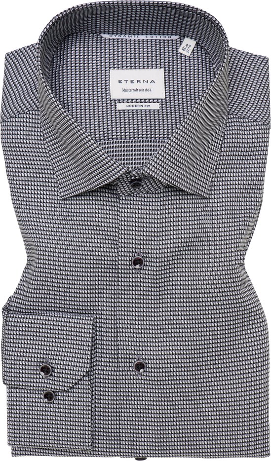 Thumbnail - MODERN FIT Dynamic Cotton in anthrazit strukturiert