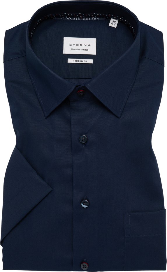 MODERN FIT Hemd in navy unifarben