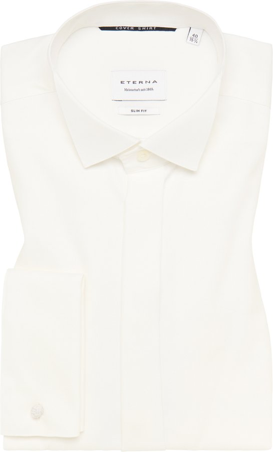 SLIM FIT Cover Shirt in beige unifarben