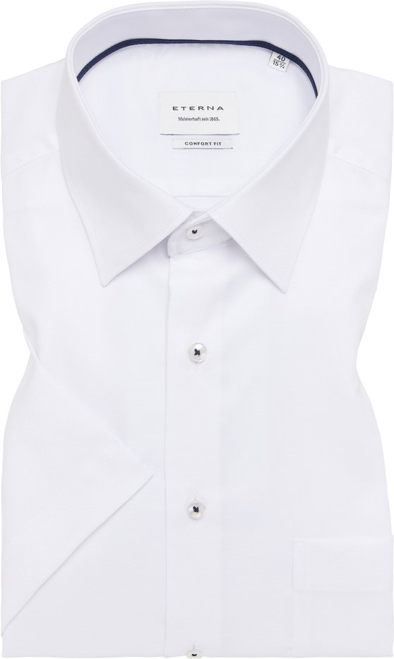 COMFORT FIT Hemd in weiß strukturiert