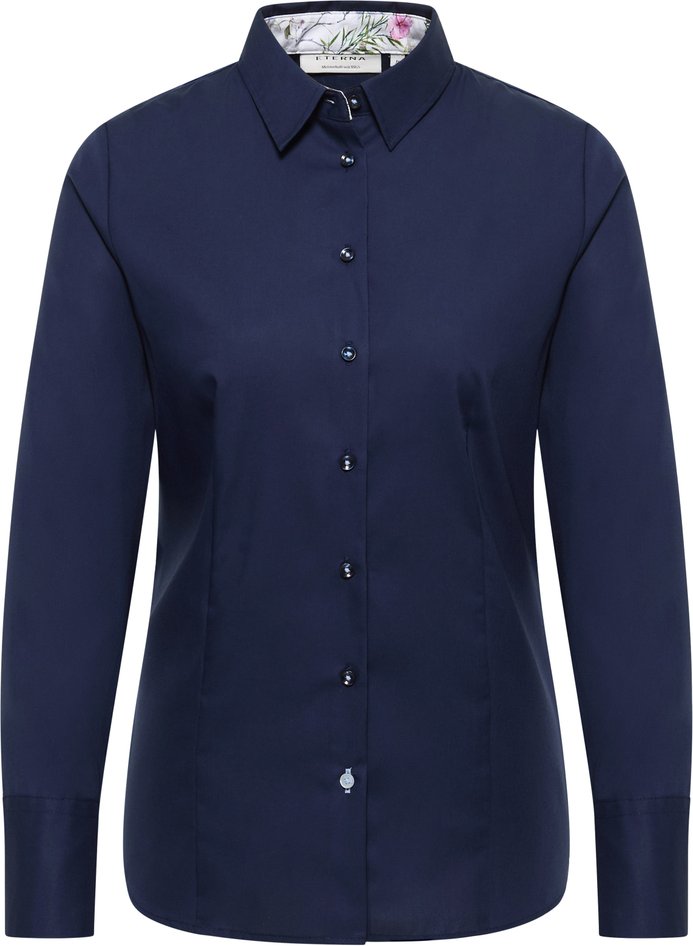 Thumbnail - Hemdbluse in navy unifarben