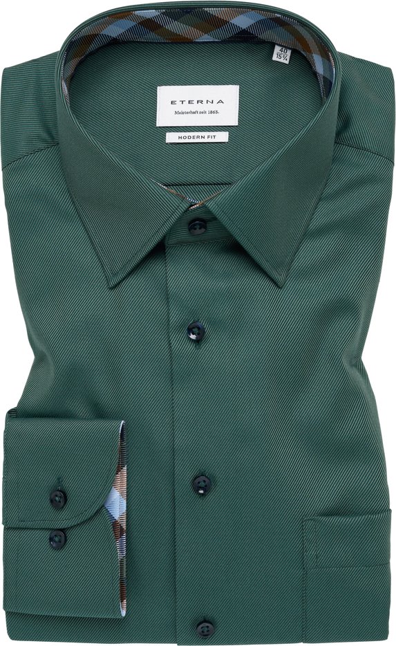 Thumbnail - MODERN FIT Hemd in jade unifarben