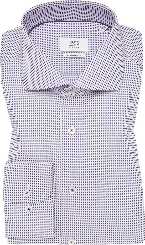 MODERN FIT Hemd in rosa strukturiert