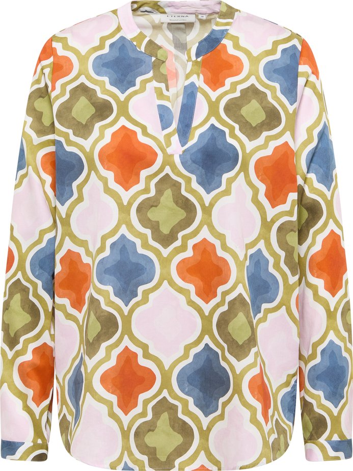 Tunika in olive bedruckt