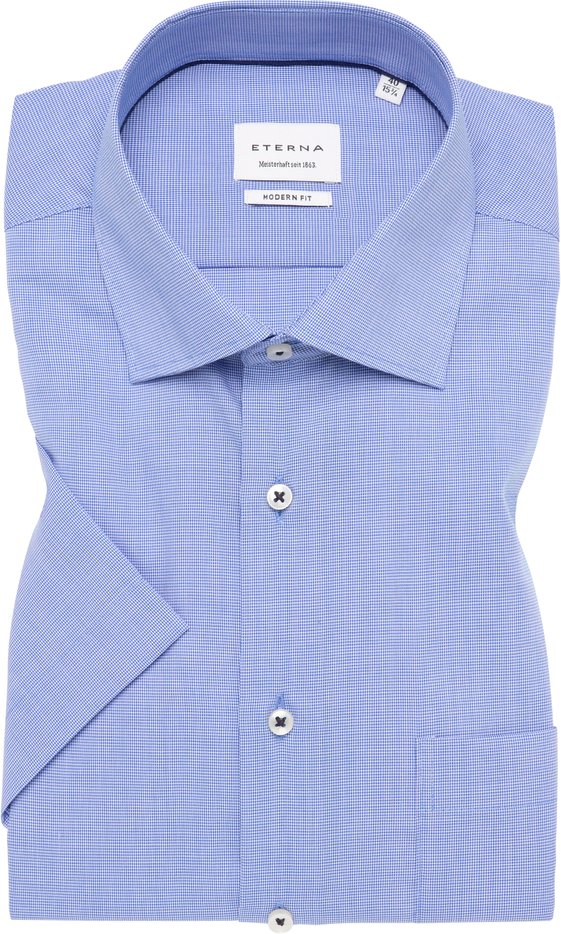 MODERN FIT Hemd in royal blau strukturiert