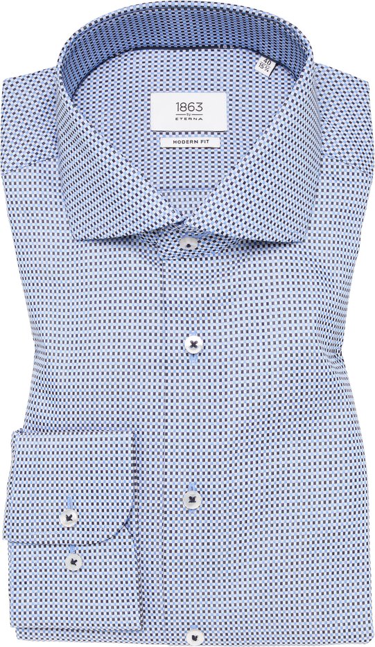 MODERN FIT Hemd in denim strukturiert
