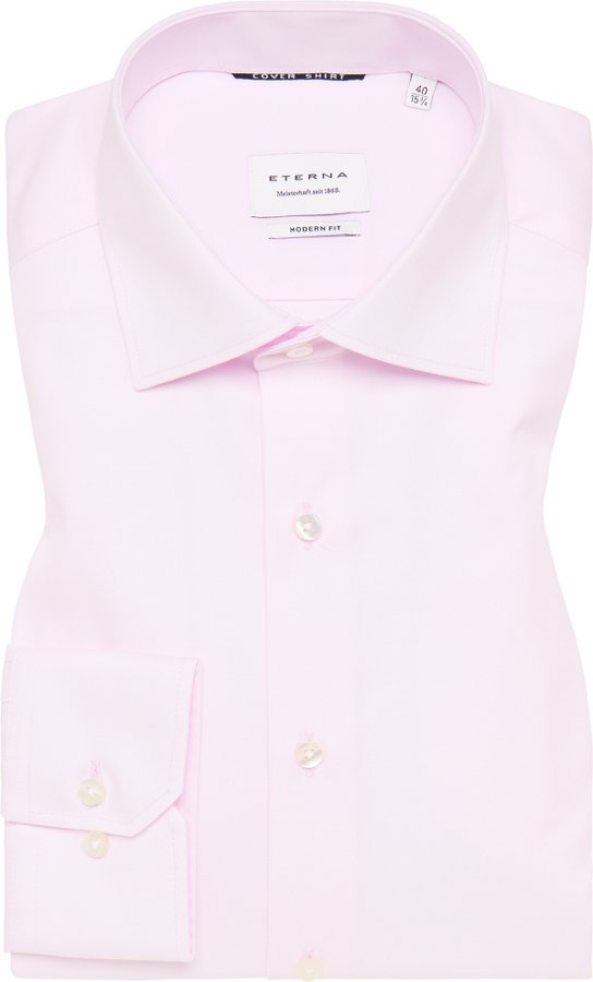 MODERN FIT Cover Shirt in rosa unifarben