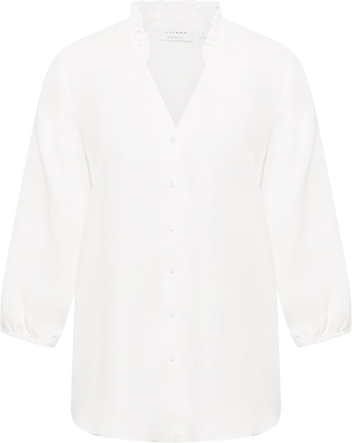 Thumbnail - Viscose Shirt Bluse in off-white unifarben