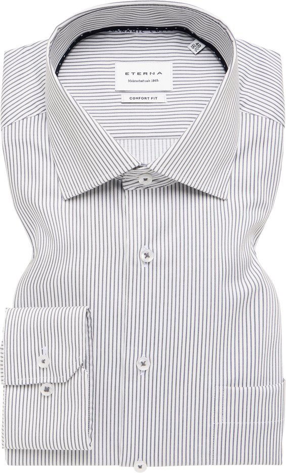 COMFORT FIT Hemd in grau gestreift