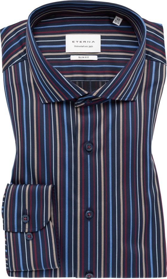 SLIM FIT Hemd in navy gestreift