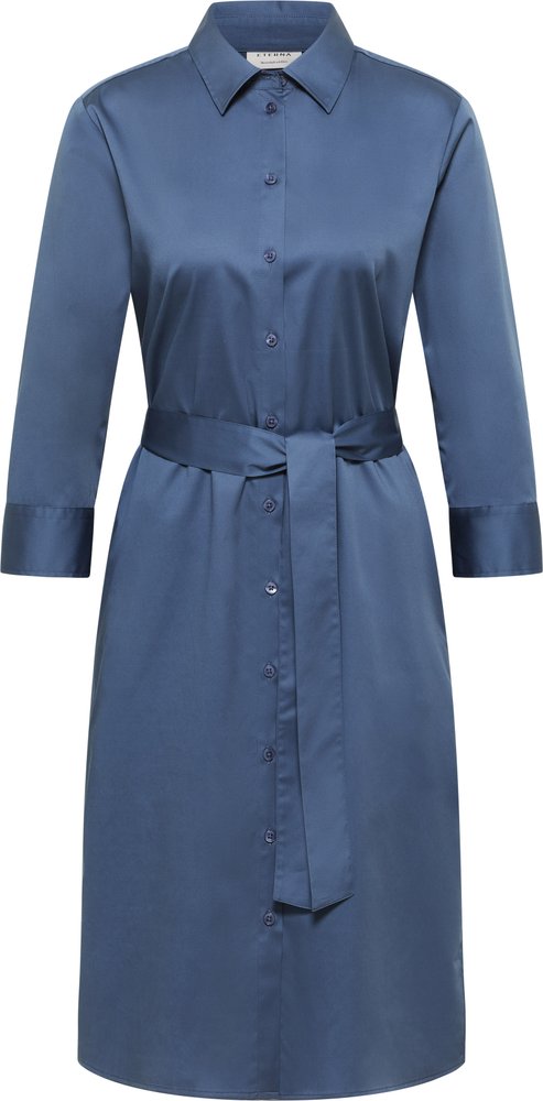 Blusenkleid in indigo unifarben