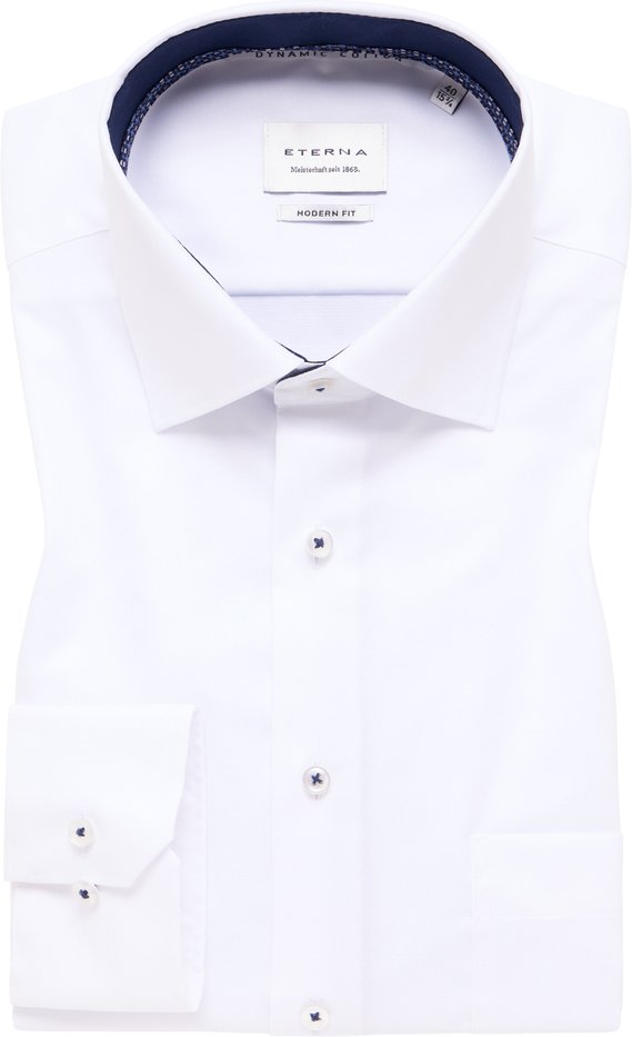 Thumbnail - MODERN FIT Hemd in weiß unifarben