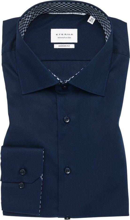 Thumbnail - MODERN FIT Hemd in navy unifarben