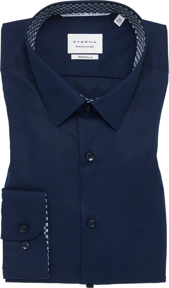 Thumbnail - SUPER SLIM Hemd in navy unifarben