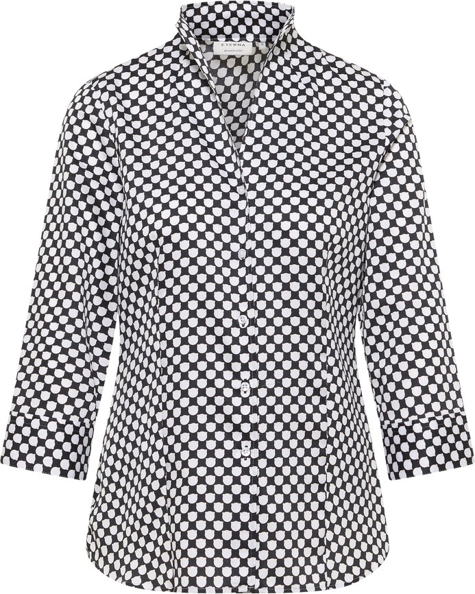 Thumbnail - Hemdbluse in schwarz bedruckt