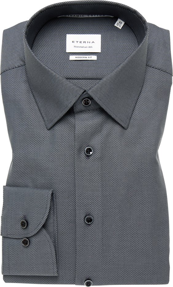 Thumbnail - MODERN FIT Dynamic Cotton in schwarz strukturiert