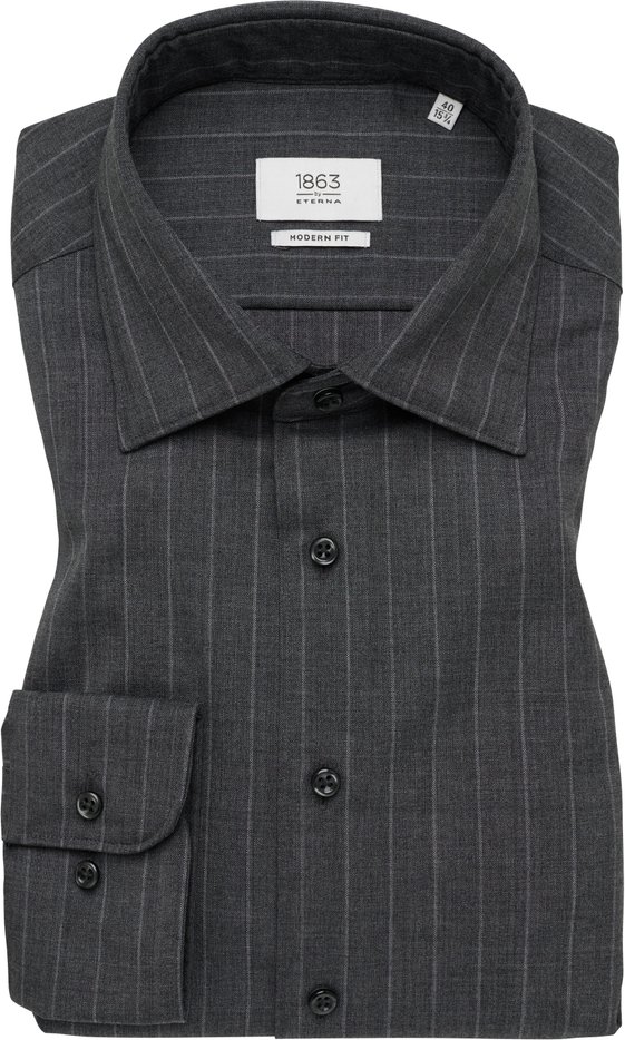 MODERN FIT Merino Wool in anthrazit unifarben