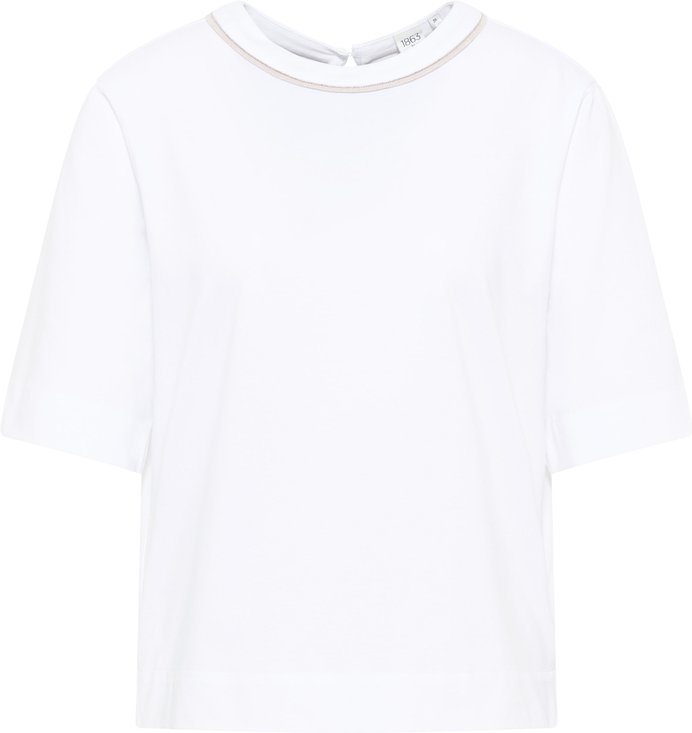 Schlupfbluse in weiß unifarben