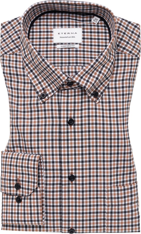 Thumbnail - COMFORT FIT Hemd in kakao kariert
