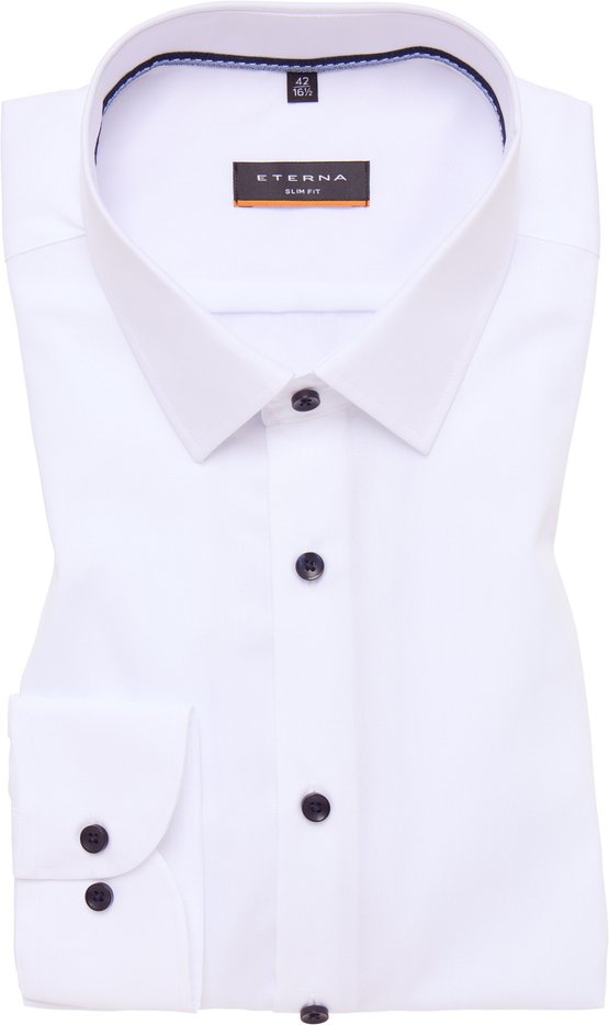 SLIM FIT Hemd in weiß unifarben