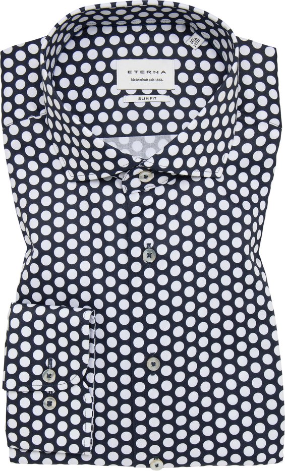 Thumbnail - SLIM FIT Hemd in navy bedruckt