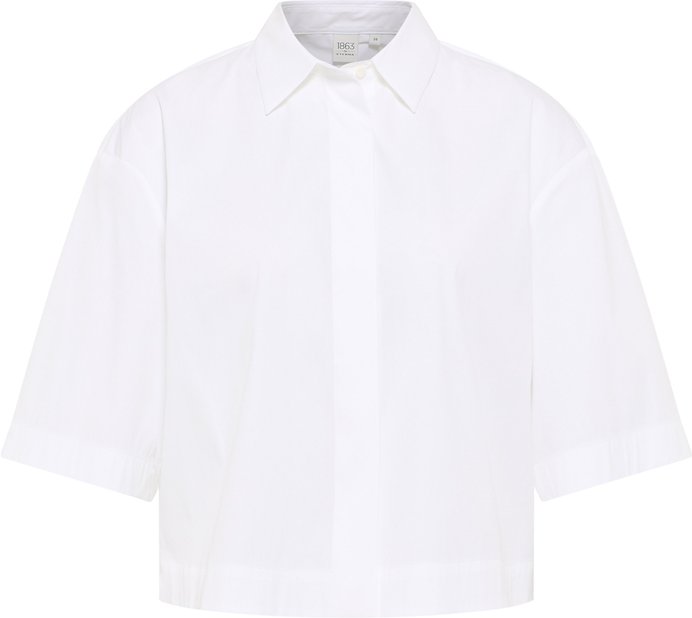 Signature Shirt Bluse in weiß unifarben
