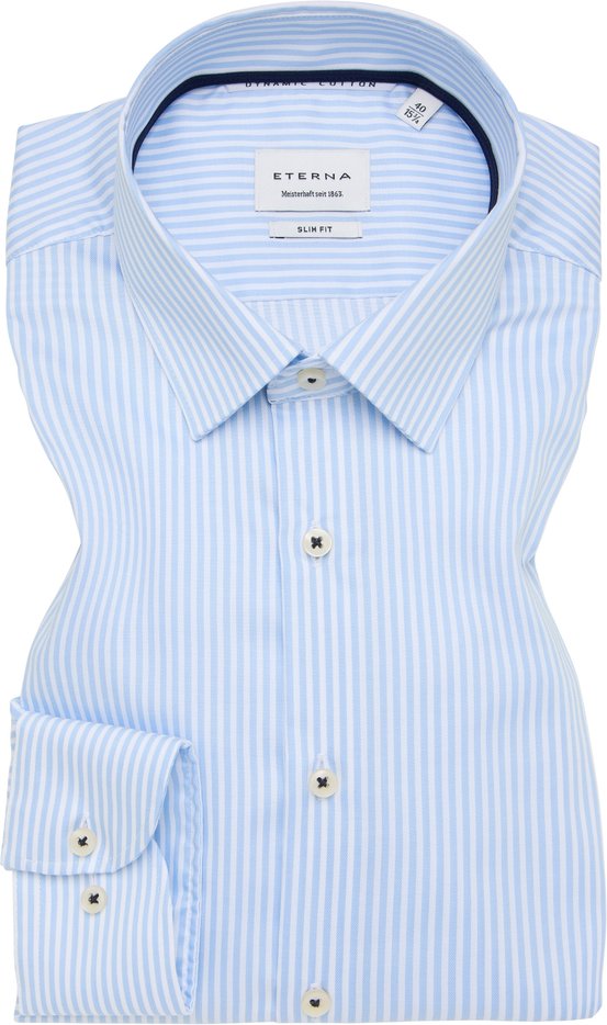 SLIM FIT Hemd in himmelblau gestreift