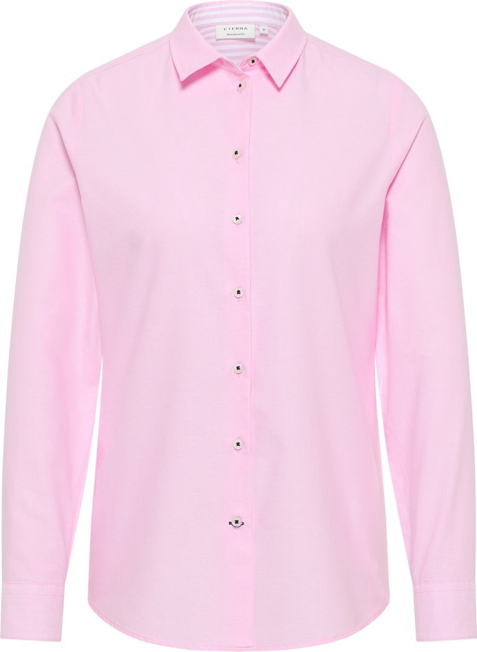 Oxford Shirt Bluse in rosa unifarben