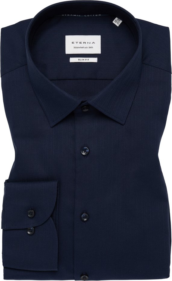 SLIM FIT Hemd in navy unifarben