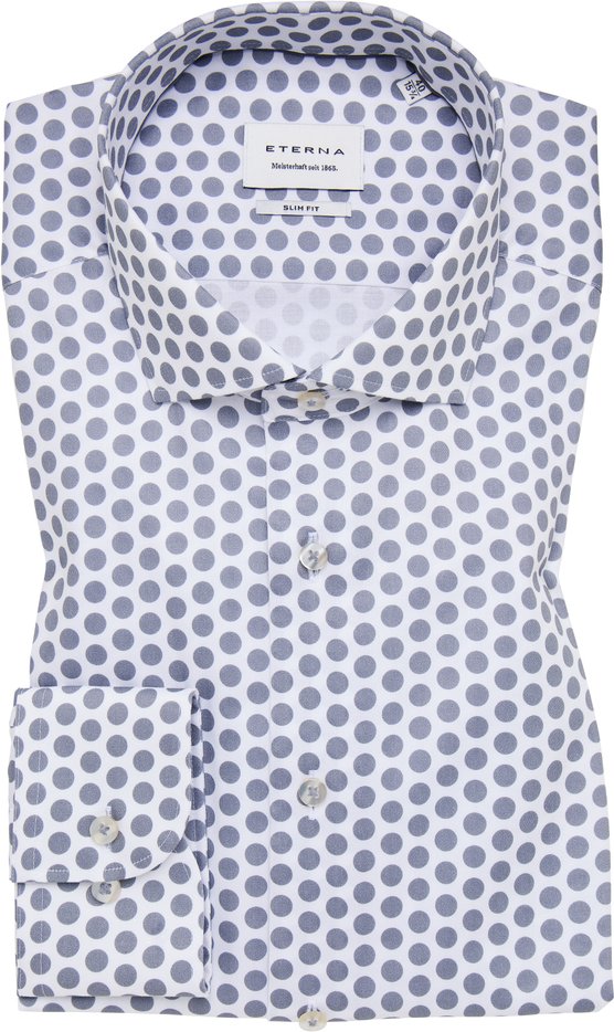 SLIM FIT Hemd in hellgrau bedruckt