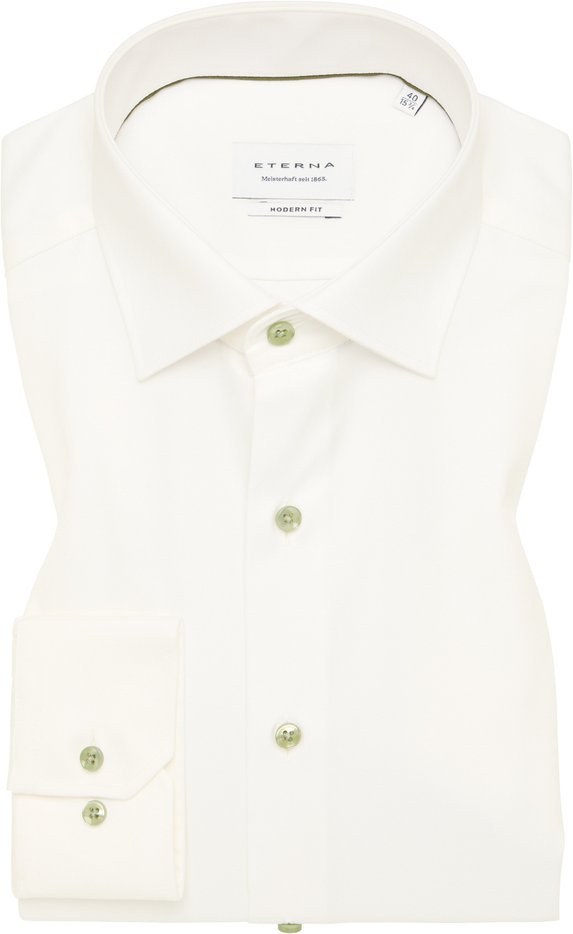 MODERN FIT Cover Shirt in beige unifarben