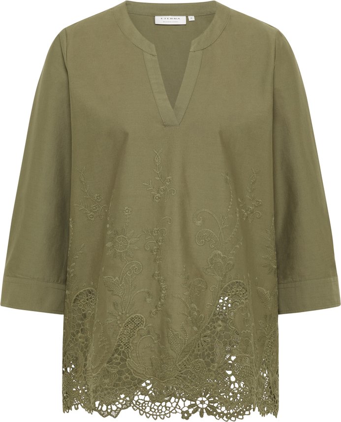 Thumbnail - Schlupfbluse in olive strukturiert