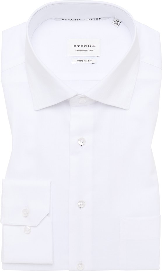 Thumbnail - MODERN FIT Hemd in weiß unifarben
