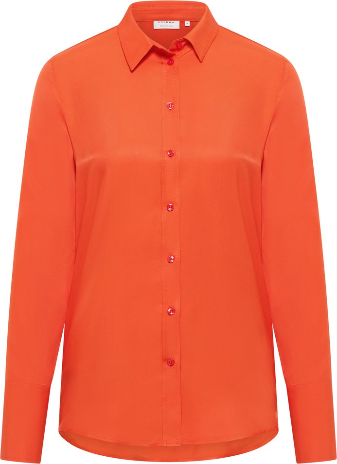 Viscose Shirt Bluse in rot unifarben