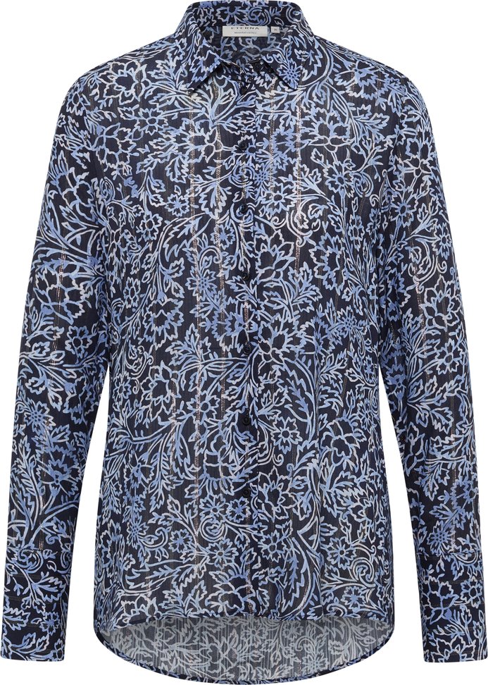 Thumbnail - Hemdbluse in navy bedruckt