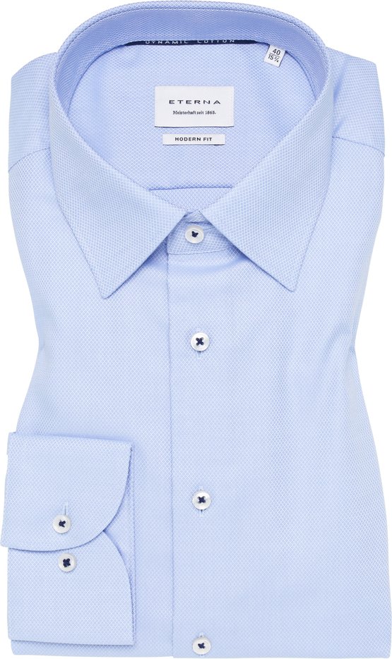 Thumbnail - MODERN FIT Hemd in hellblau strukturiert