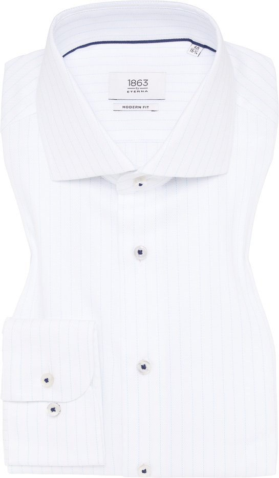 MODERN FIT Hemd in hellblau gestreift