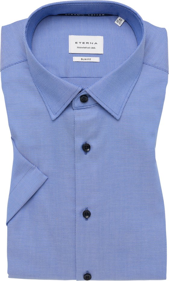 SLIM FIT Hemd in rauchblau strukturiert