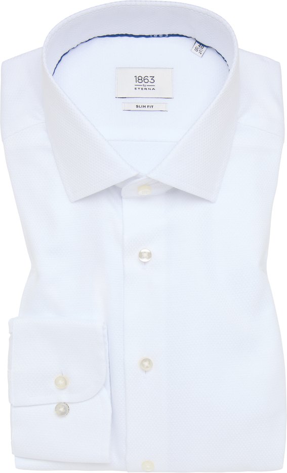 SLIM FIT Hemd in weiß strukturiert