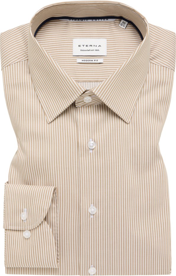Thumbnail - MODERN FIT Hemd in braun gestreift