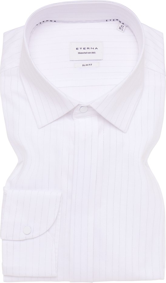 Thumbnail - SLIM FIT Hemd in weiß gestreift