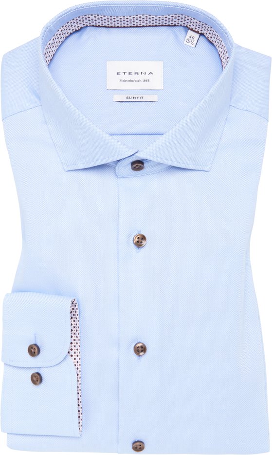 Thumbnail - SLIM FIT Hemd in hellblau strukturiert