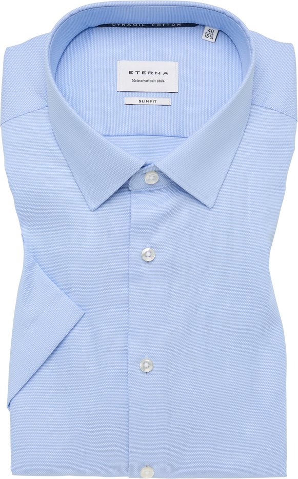 SLIM FIT Hemd in himmelblau strukturiert