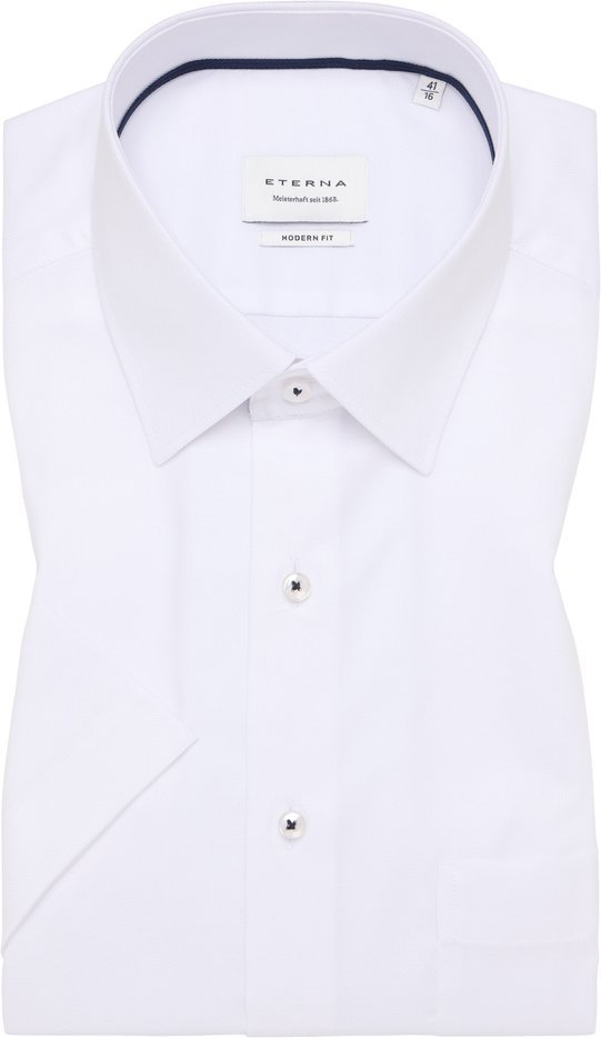 MODERN FIT Hemd in weiß strukturiert